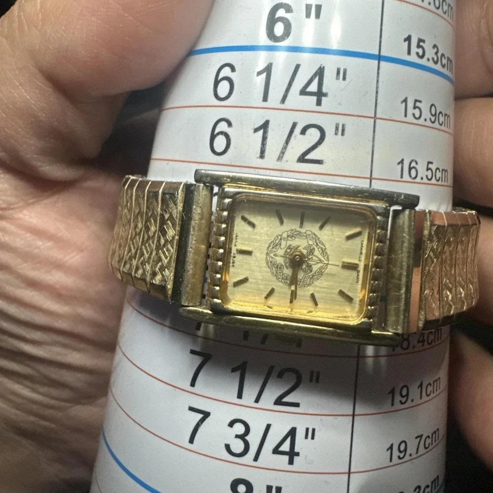 Works VTG Caravelle Chief Scout Executive's Ladies Watch Gold Tone 19mm Fit 6.75